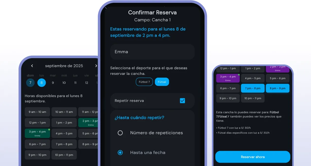 Reservas Recurrentes